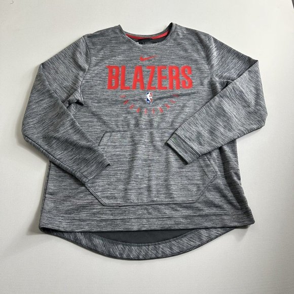 Nike NBA Portland‎ Trail Blazers Dri-Fit Basketball Sweatshirt Mens Size Large - Picture 1 of 9